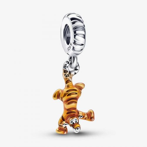 Pandora Stílusú 925 Sterling Ezüst Tigris Charm